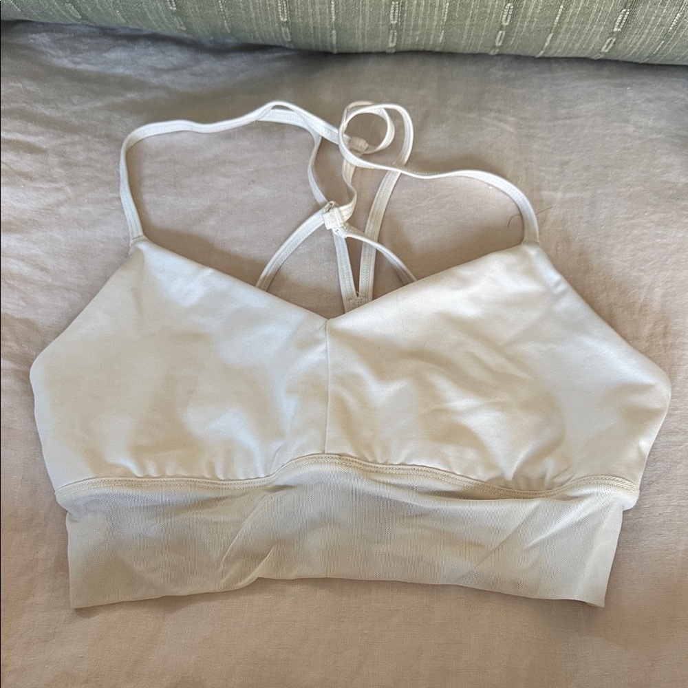 ALO Yoga Cream Sports Bra